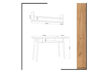 Mod Design Skrivbord 120 cm med Förvaring Vägghylla - Trä - Möbler - Hemmakontor - Skrivbord