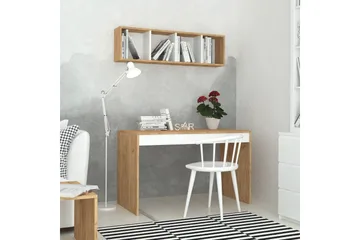 Mod Design Skrivbord 120 cm med Förvaring Vägghylla - Trä/Vit - Möbler - Hemmakontor - Skrivbord