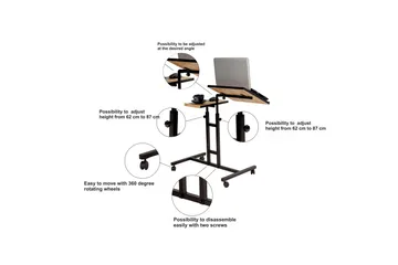 Morse Ståskrivbord 67 cm - Trä/natur/Svart - Möbler - Hemmakontor - Skrivbord