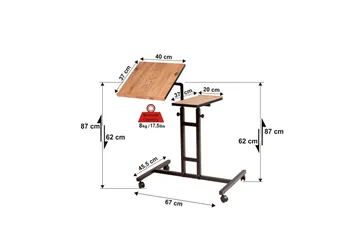 Morse Ståskrivbord 67 cm - Trä/natur/Svart - Möbler - Hemmakontor - Skrivbord
