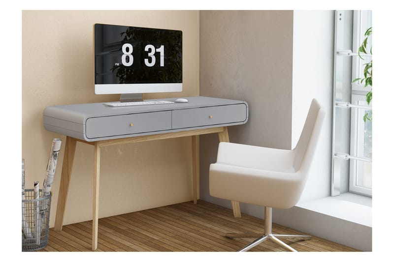 MUNCIE Skrivbord 120 cm Grå - Möbler - Hemmakontor - Skrivbord