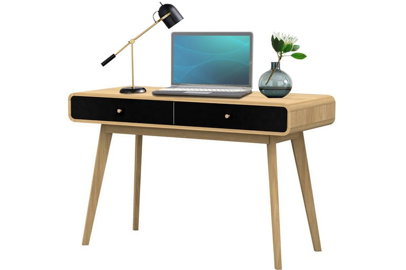 MUNCIE Skrivbord 120 cm Natur/Svart - Möbler - Hemmakontor - Skrivbord