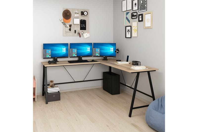 Nagender Skrivbord 180 cm - Brun - Möbler - Hemmakontor - Skrivbord