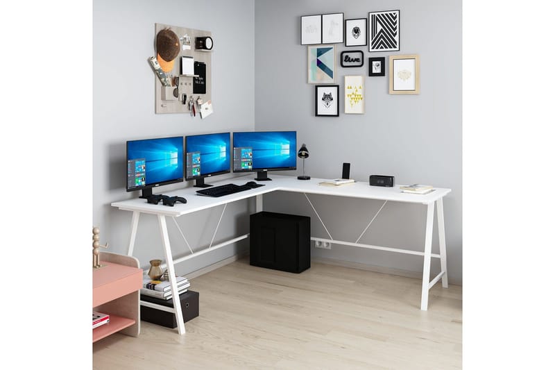 Nagender Skrivbord 180 cm - Vit - Möbler - Hemmakontor - Skrivbord