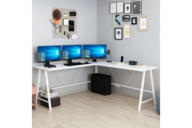 Nagender Skrivbord 180 cm - Vit - Möbler - Hemmakontor - Skrivbord