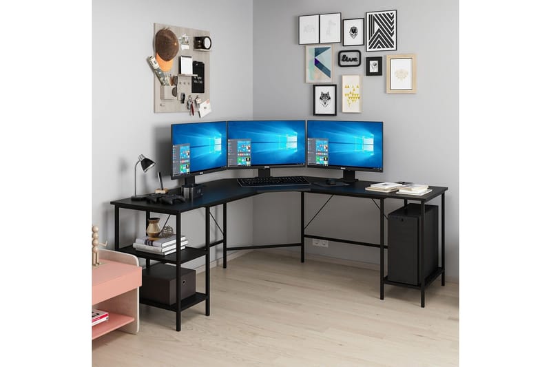 Naina Skrivbord 180 cm - Svart - Möbler - Hemmakontor - Skrivbord