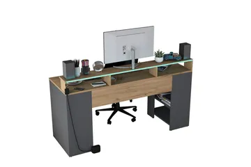Nanak Skrivbord 160 cm - Valnöt/Antracit - Möbler - Hemmakontor - Skrivbord