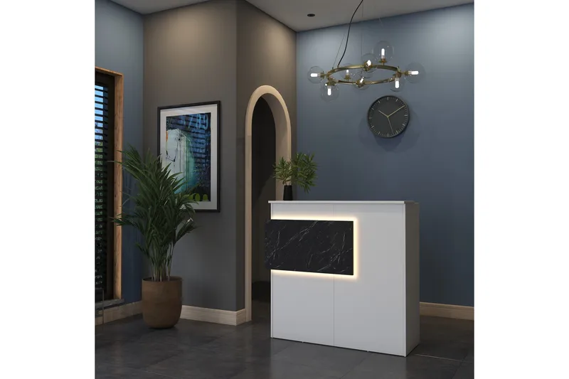 Naruto Skrivbord 110 cm - Marmor/Vit - Möbler - Hemmakontor - Skrivbord