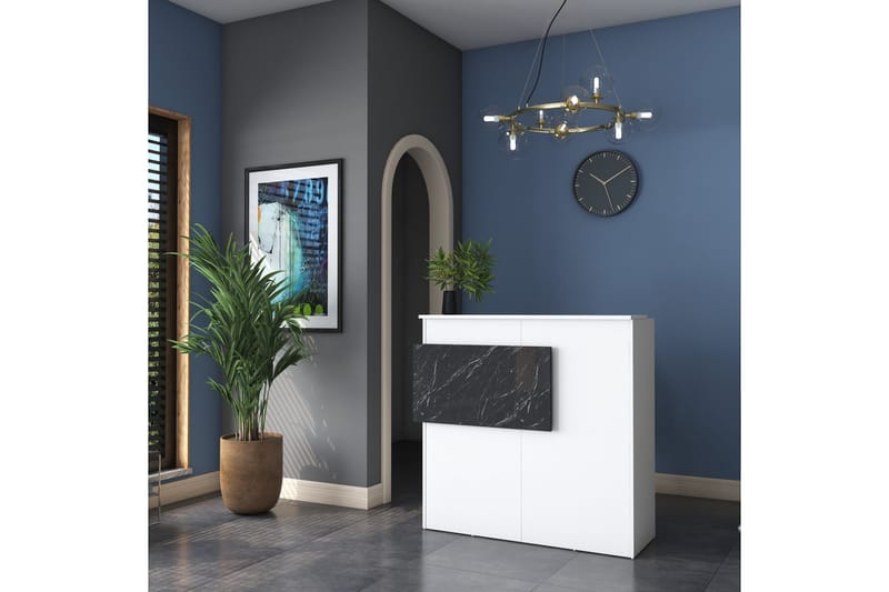 Naruto Skrivbord 110 cm Marmor/Vit - Möbler - Hemmakontor - Skrivbord