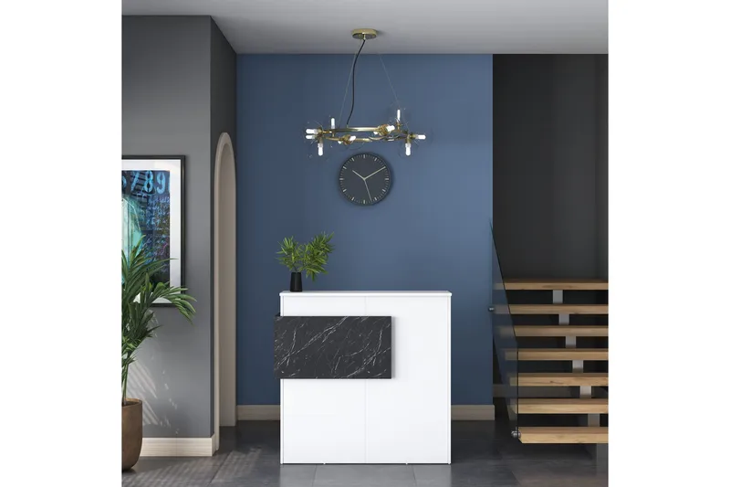 Naruto Skrivbord 110 cm - Marmor/Vit - Möbler - Hemmakontor - Skrivbord