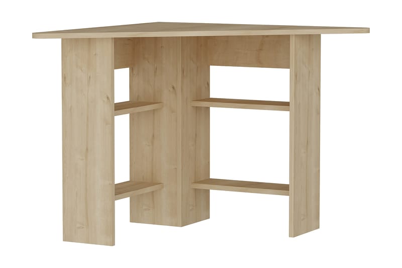 NAVOLE Hörnskrivbord 80 cm med Förvaring Hyllor Natur - Bord - Skrivbord