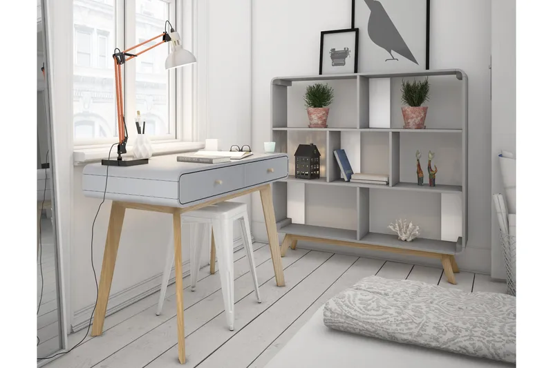 Olivet Skrivbord 120 cm - Grå - Möbler - Hemmakontor - Skrivbord