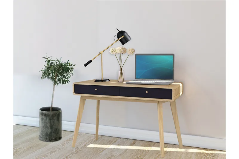 Olivet Skrivbord 120 cm - Natur/Svart - Möbler - Hemmakontor - Skrivbord