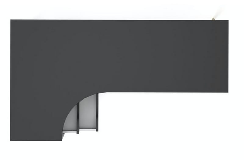 ORINO Skrivbord 145 cm med Förvaring Lådor + Hyllor Vit/Svar - Skrivbord - Bord