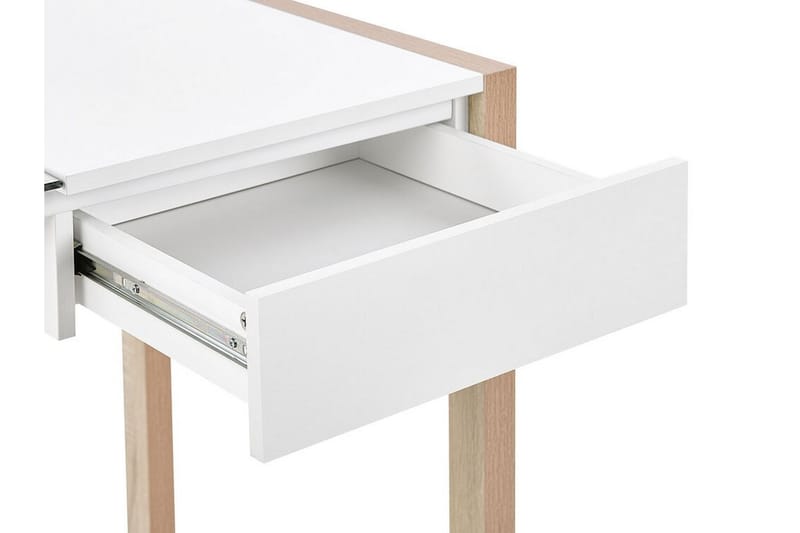 OWASSO Skrivbord 120 cm med Förvaring Låda Vit/Ljust Trä - Möbler - Hemmakontor - Skrivbord