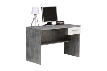 Paesley Skrivbord 110 cm med Förvaring Låda - Grå/Vit - Möbler - Hemmakontor - Skrivbord