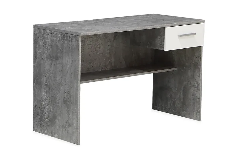 Paesley Skrivbord 110 cm med Förvaring Låda, Grå/Vit