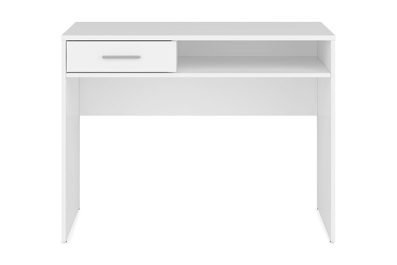 PANICE PLUS Datorbord 100 cm med Förvaring Låda + Hylla Vit - Vit - Skrivbord - Bord
