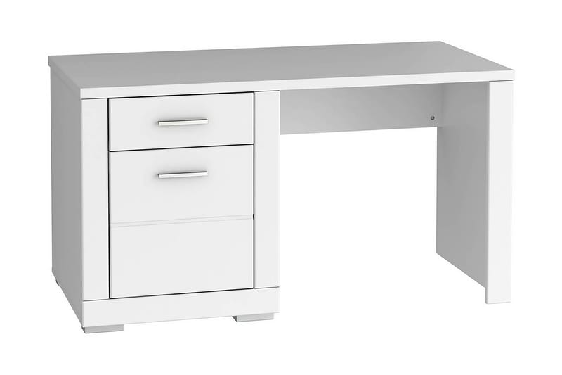 PECENKA Skrivbord 138 cm med Förvaring Hylla + Skåp Vit - Skrivbord - Bord