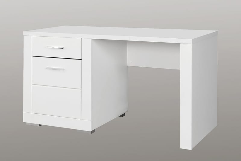PECENKA Skrivbord 138 cm med Förvaring Hylla + Skåp Vit - Möbler - Hemmakontor - Skrivbord