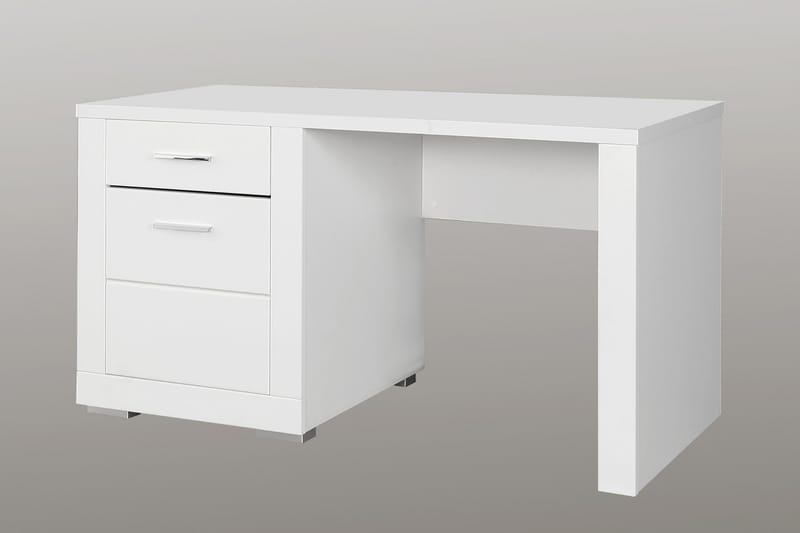 PECENKA Skrivbord 138 cm med Förvaring Hylla + Skåp Vit - Skrivbord - Bord