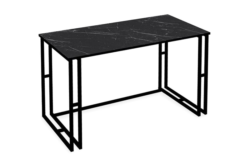 PERSHO Skrivbord 120 cm Marmormönster Svart - Möbler - Hemmakontor - Skrivbord