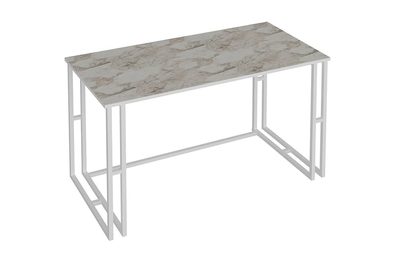 PERSHO Skrivbord 120 cm Marmormönster Vit - Möbler - Hemmakontor - Skrivbord