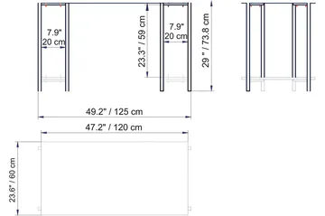 Pinnarp Skrivbord 125 cm med Förvaring 2 Hyllor - Natur/Svart - Möbler - Hemmakontor - Skrivbord
