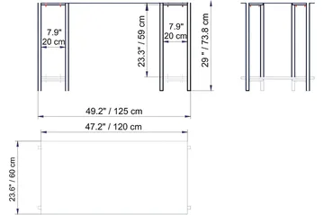 Pinnarp Skrivbord 125 cm med Förvaring 2 Hyllor - Vit - Möbler - Hemmakontor - Skrivbord