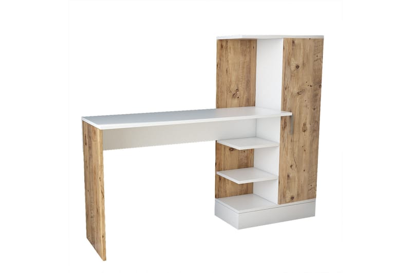 PORTAR Skrivbord 152 cm Natur/Vit - Natur/Vit - Möbler - Hemmakontor - Skrivbord