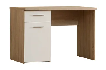 Priesmeyer Skrivbord 110 cm med Förvaring Låda + Skåp - Brun/Vit - Möbler - Hemmakontor - Skrivbord