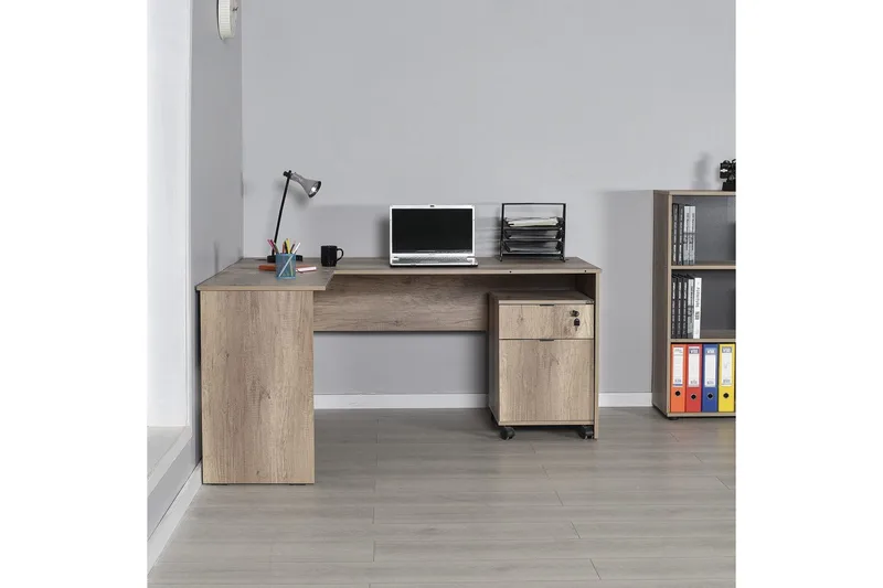 Skrivbord Quelanwich Ljus Valnöt - Ljus Valnöt - Möbler - Hemmakontor - Skrivbord