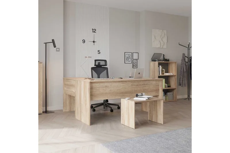 Skrivbord Quelanwich Ljus Valnöt - Ljus Valnöt - Möbler - Hemmakontor - Skrivbord