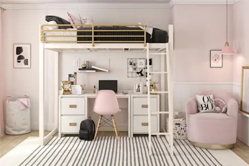 Quincy Skrivbord 120 cm Vit - Queer Eye - Möbler - Hemmakontor - Skrivbord
