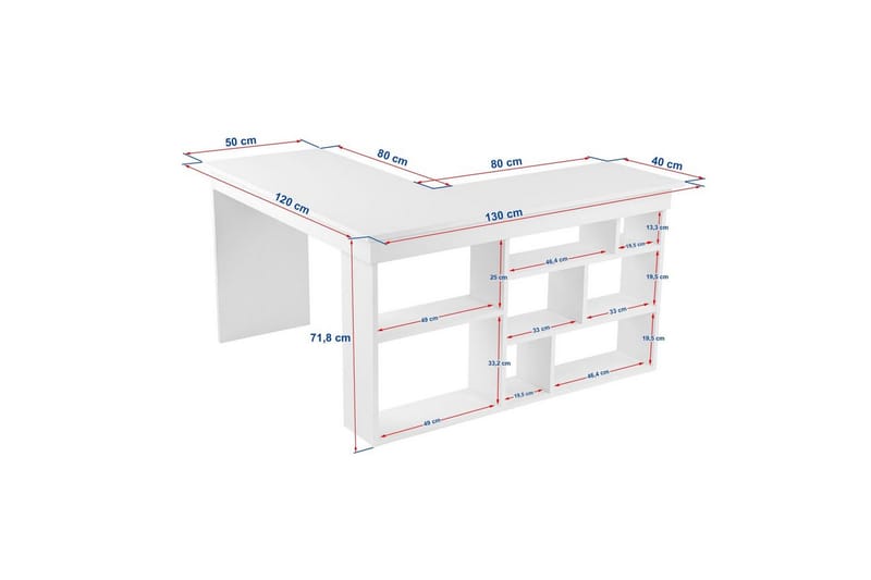Skrivbord Regar Vit Atlantisk Furu - Vit Atlantisk Furu - Möbler - Hemmakontor - Skrivbord
