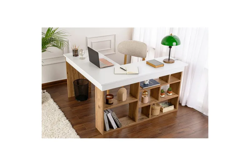 Skrivbord Regar Vit Atlantisk Furu - Vit Atlantisk Furu - Möbler - Hemmakontor - Skrivbord