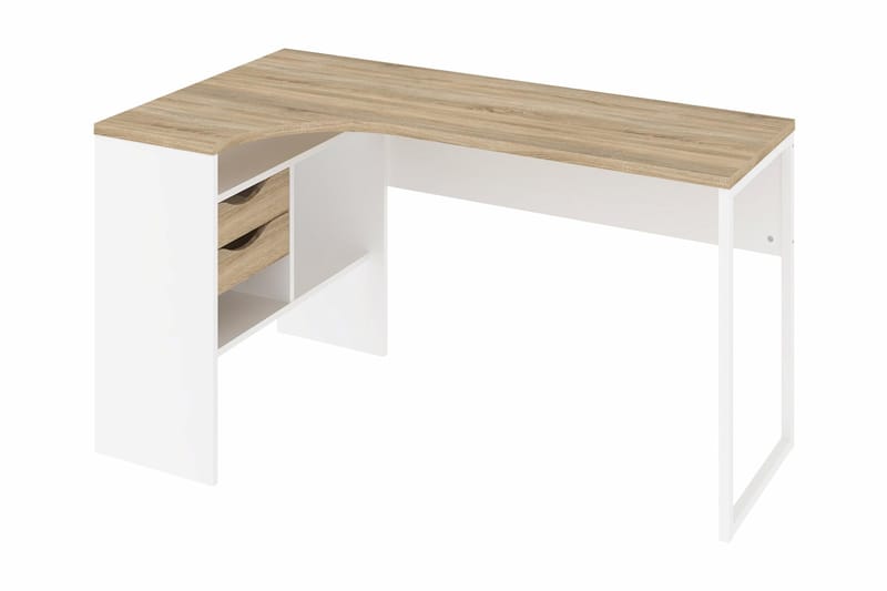 ROSKILDE Hörnskrivbord 145 cm m Förvaring Lådor+Hyllor Ekfär - Möbler - Hemmakontor - Skrivbord