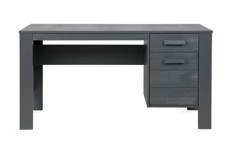 RUFF Datorbord 141 cm med Förvaring Låda + Skåp Stålgrå - Bord - Skrivbord