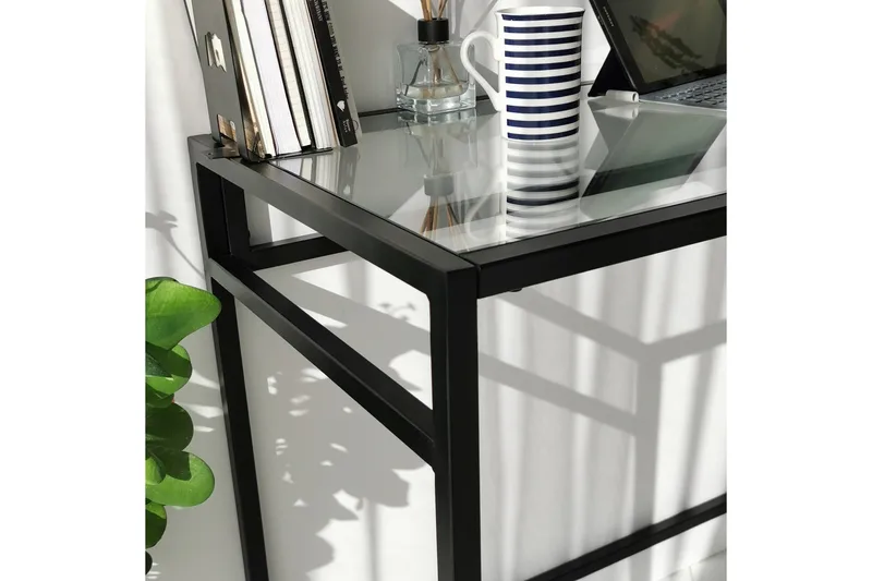 Sabani Skrivbord 100 cm - Glas/Svart - Möbler - Hemmakontor - Skrivbord