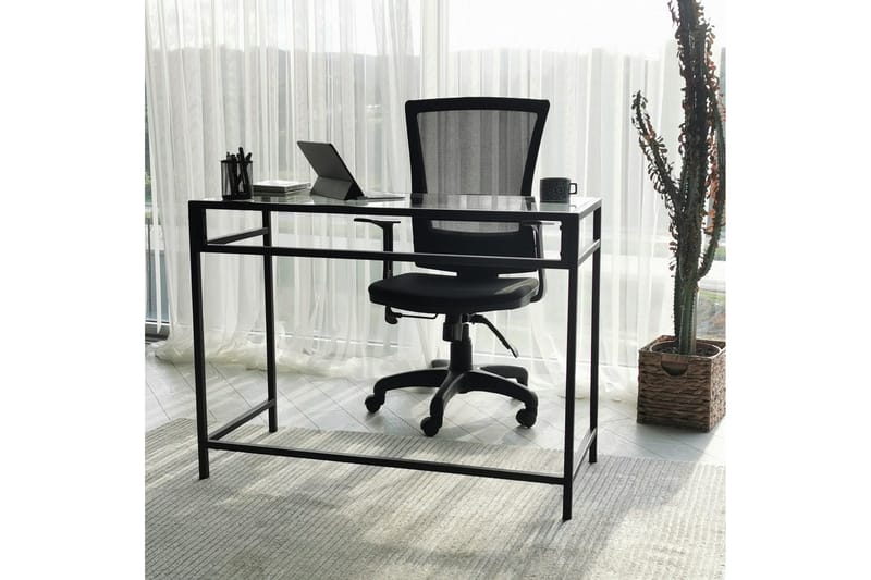 Sabani Skrivbord 100 cm - Glas/Svart - Möbler - Hemmakontor - Skrivbord