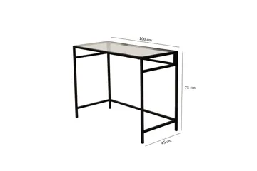 Sabani Skrivbord 100 cm - Glas/Svart - Möbler - Hemmakontor - Skrivbord