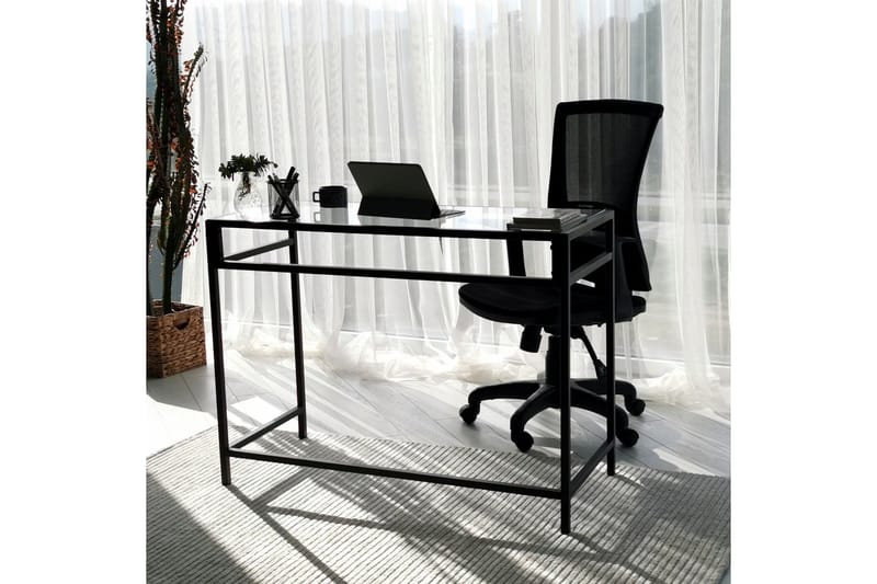 Sabani Skrivbord 100 cm - Glas/Svart - Möbler - Hemmakontor - Skrivbord