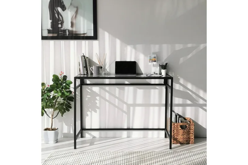Sabani Skrivbord 100 cm - Glas/Svart - Möbler - Hemmakontor - Skrivbord