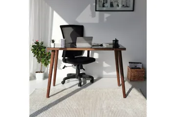 Sabani Skrivbord 110 cm - Glas/Valnötsbrun - Möbler - Hemmakontor - Skrivbord