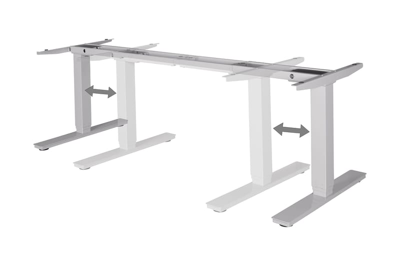 SAMM Höj- och Sänkbart Skrivbord 182 cm Silver - Möbler - Hemmakontor - Skrivbord