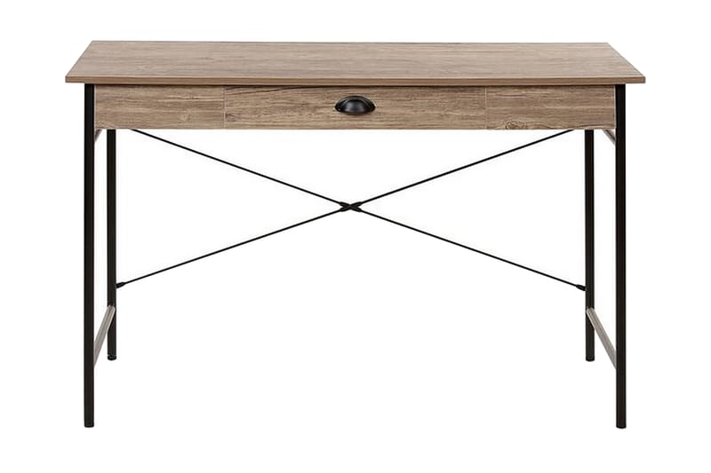 SARVIN Skrivbord 120 cm med Förvaring Låda Ljust Trä - Möbler - Hemmakontor - Skrivbord
