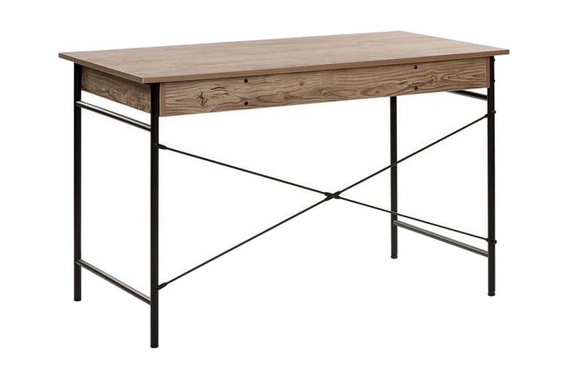 SARVIN Skrivbord 120 cm med Förvaring Låda Ljust Trä - Skrivbord - Bord
