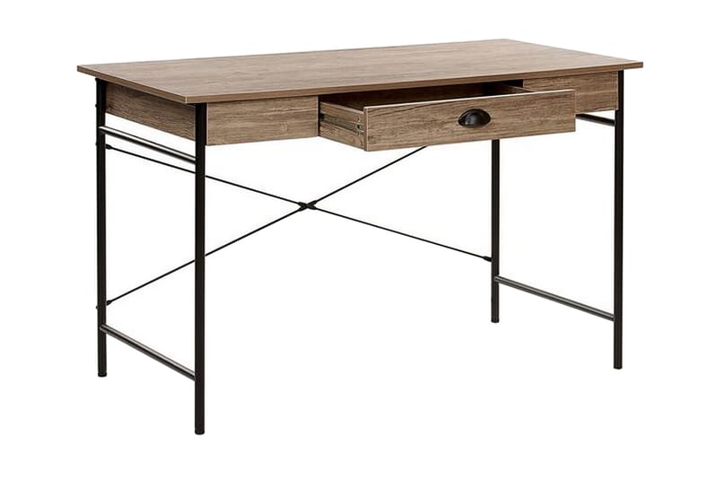 SARVIN Skrivbord 120 cm med Förvaring Låda Ljust Trä - Möbler - Hemmakontor - Skrivbord