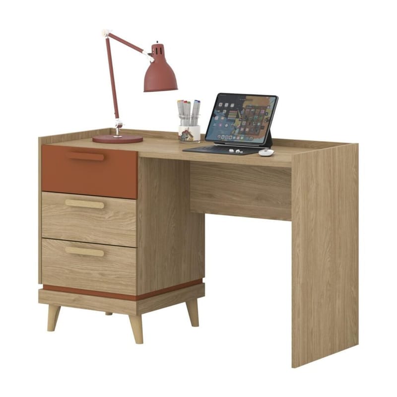 Skrivbord Scandi med 3 lådor - Oljerad Ek - Möbler - Hemmakontor - Skrivbord