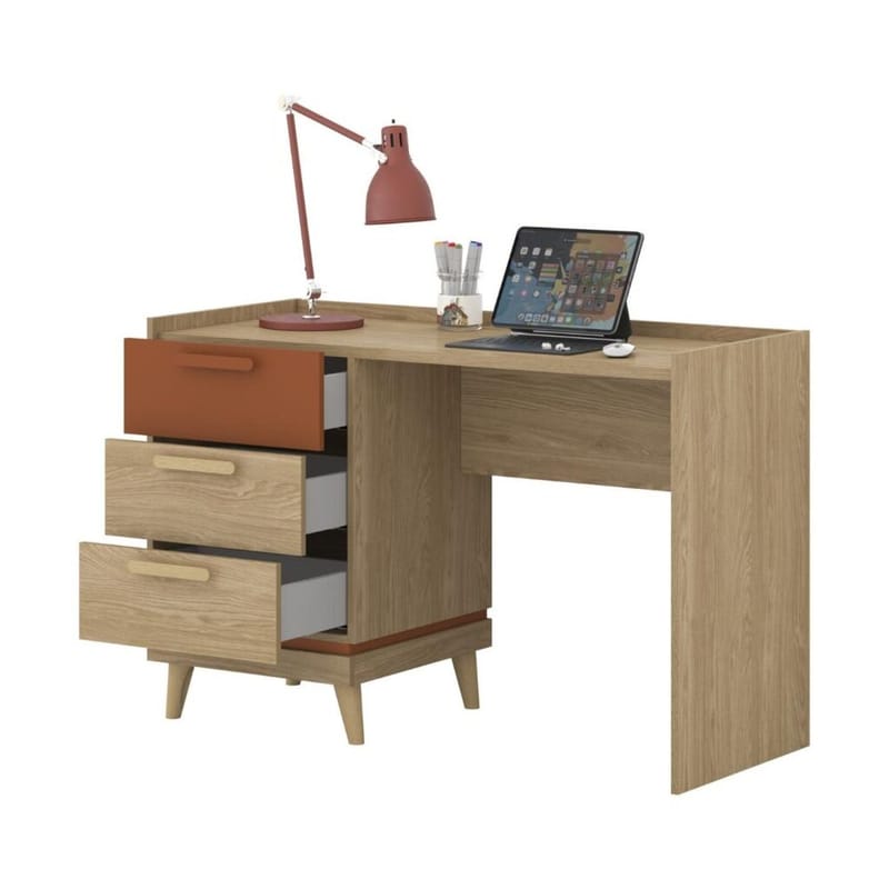 Skrivbord Scandi med 3 lådor - Oljerad Ek - Möbler - Hemmakontor - Skrivbord